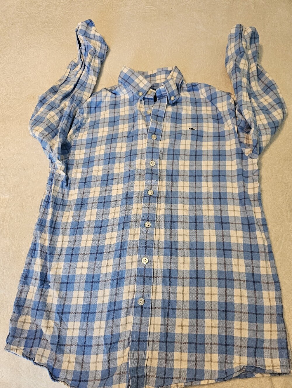 Lot of 2 Boys Vineyard Vines Whale Shirt Plaid Button Down Long Sleeve Large - Picture 5 of 15